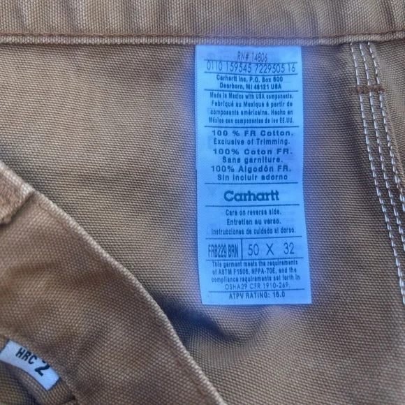 Carhartt FLAME RESISTANT RUGGED FLEX RELAXED FIT 50x32 DUCK UTILITY WORK PANT G6